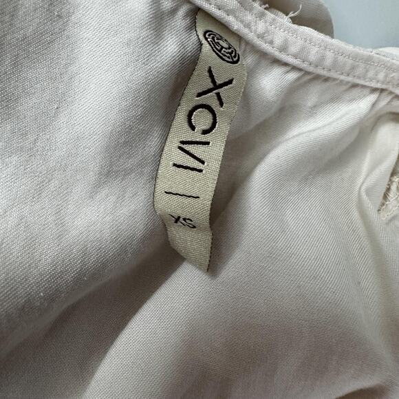 XCVI Vest Womens XS Beige Hooded Sleeveless 100% Tencel Utility Zip Pockets - Picture 7 of 12